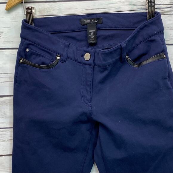 White House Black Market Skinny Pants Ankle Zip Size 0 Zero Regular Stretchy - Picture 2 of 9